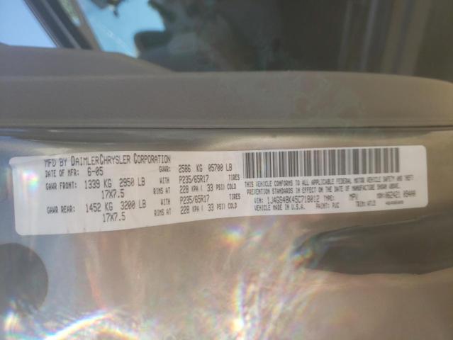 Photo 10 from auction – 2005 JEEP GRAND CHER with VIN 1J4GS48K45C718012