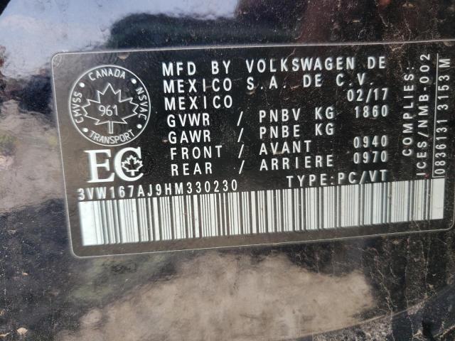 Photo 10 from auction – 2017 VOLKSWAGEN JETTA S with VIN 3VW167AJ9HM330230