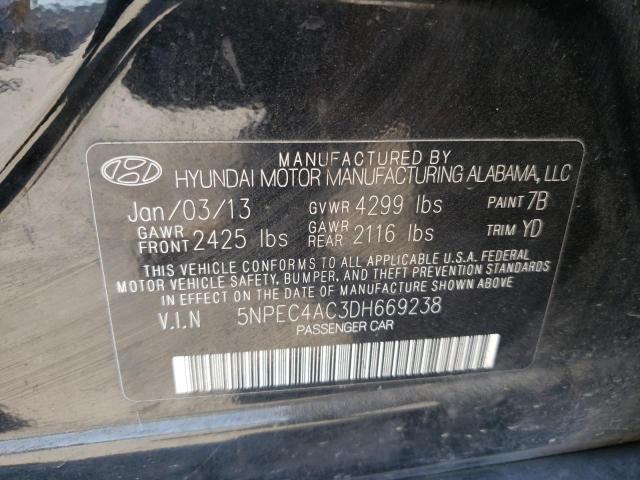 Photo 10 from auction – 2013 HYUNDAI SONATA SE with VIN 5NPEC4AC3DH669238