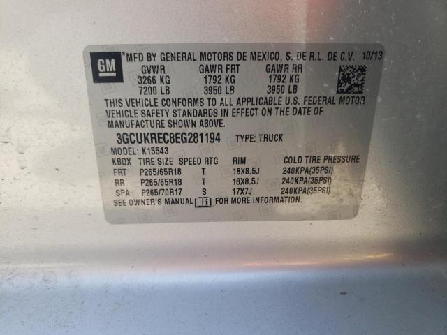 Photo 10 from auction – 2014 CHEVROLET SILVERADO with VIN 3GCUKREC8EG281194
