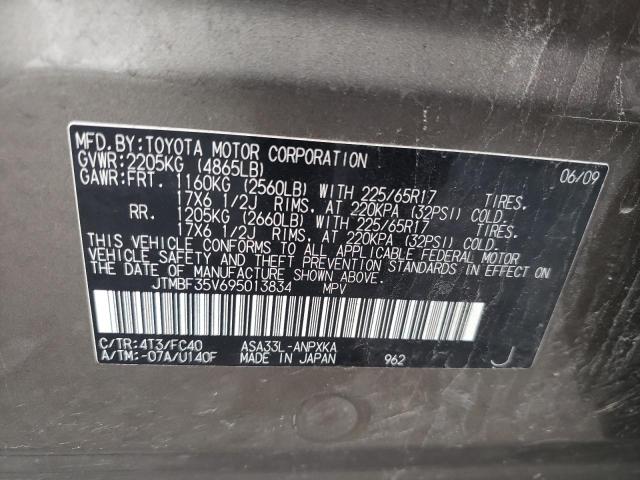 Photo 10 from auction – 2009 TOYOTA RAV4 with VIN JTMBF35V695013834