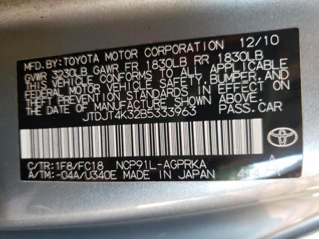 Photo 10 from auction – 2011 TOYOTA YARIS with VIN JTDJT4K32B5333963
