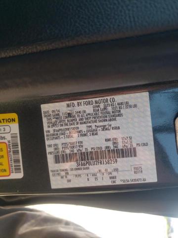 Photo 10 from auction – 2015 FORD FUSION SE with VIN 3FA6P0LU2FR158259