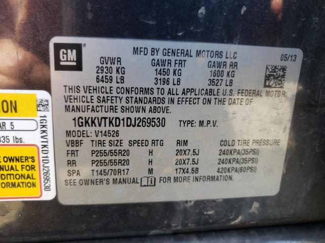 Photo 10 from auction – 2013 GMC ACADIA DEN with VIN 1GKKVTKD1DJ269530