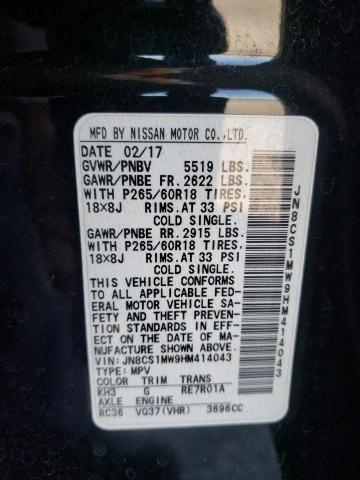 Photo 10 from auction – 2017 INFINITI QX70 with VIN JN8CS1MW9HM414043