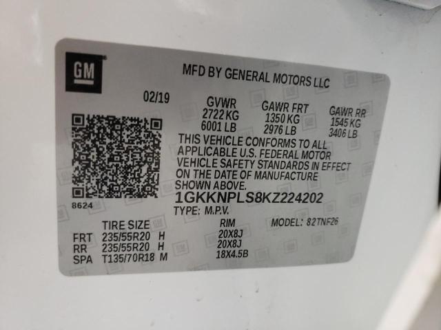Photo 10 from auction – 2019 GMC ACADIA DEN with VIN 1GKKNPLS8KZ224202