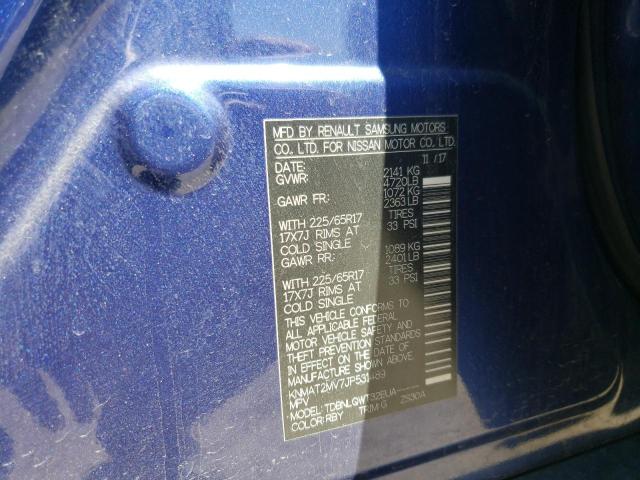 Photo 10 from auction – 2018 NISSAN ROGUE S with VIN KNMAT2MV7JP531489