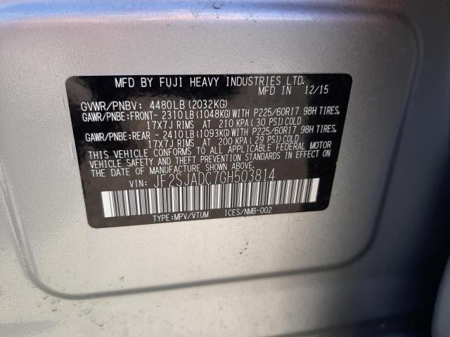Photo 10 from auction – 2016 SUBARU FORESTER 2 with VIN JF2SJADC7GH503814