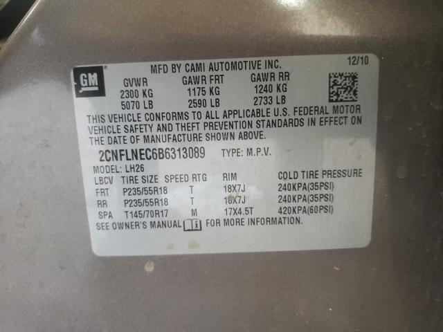 Photo 10 from auction – 2011 CHEVROLET EQUINOX LT with VIN 2CNFLNEC6B6313089