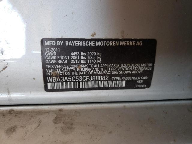 Photo 10 from auction – 2012 BMW 328 I with VIN WBA3A5C53CFJ88882