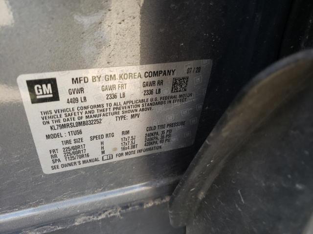 Photo 10 from auction – 2021 CHEVROLET TRAILBLAZE with VIN KL79MRSL0MB032252