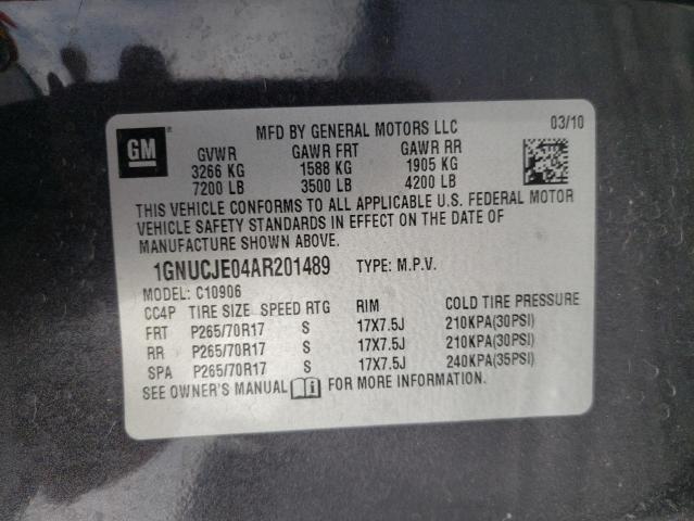 Photo 10 from auction – 2010 CHEVROLET SUBURBAN C with VIN 1GNUCJE04AR201489