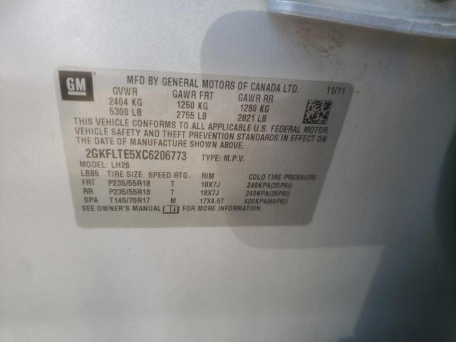 Photo 10 from auction – 2012 GMC TERRAIN SL with VIN 2GKFLTE5XC6206773