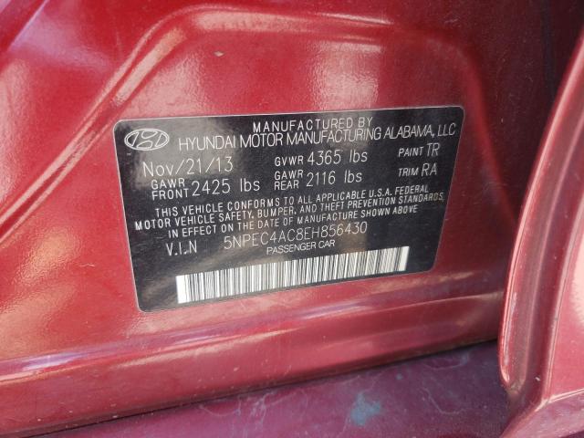 Photo 10 from auction – 2014 HYUNDAI SONATA SE with VIN 5NPEC4AC8EH856430