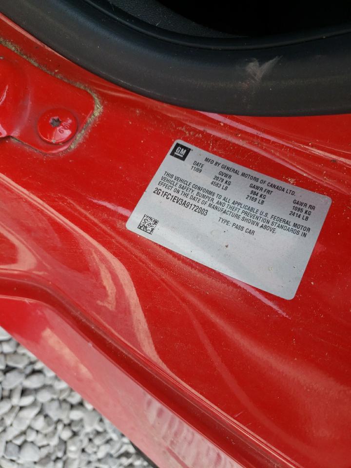Photo 10 from auction – 2010 CHEVROLET CAMARO LT with VIN 2G1FC1EV3A9172003