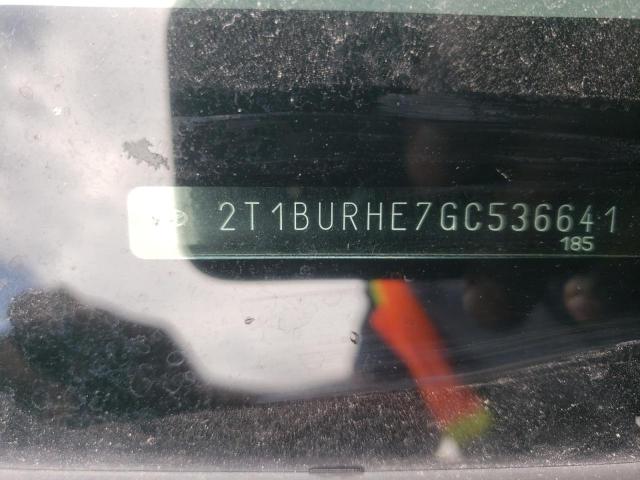 Photo 10 from auction – 2016 TOYOTA COROLLA L with VIN 2T1BURHE7GC536641