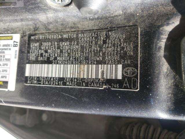 Photo 10 from auction – 2009 TOYOTA COROLLA MA with VIN 2T1KU40E99C187824