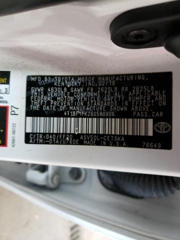 Photo 10 from auction – 2016 TOYOTA CAMRY LE with VIN 4T1BF1FK2GU580906