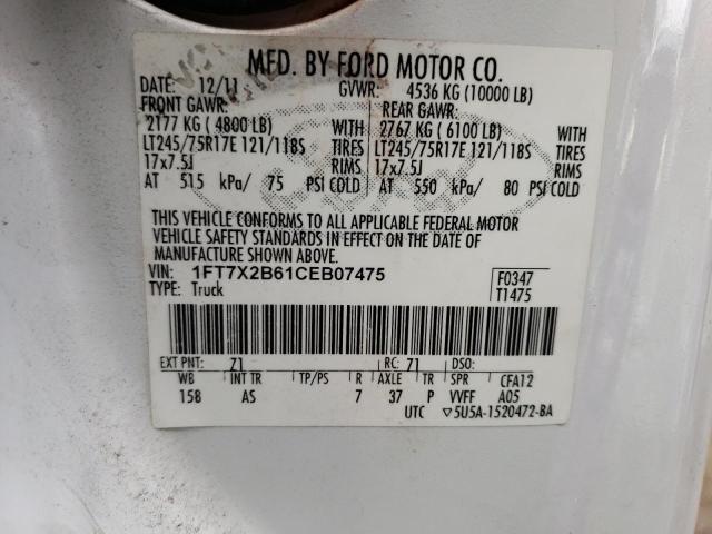 Zdjęcie 10 z aukcji – 2012 FORD F250 SUPER z VIN 1FT7X2B61CEB07475
