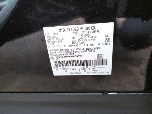 Photo 10 from auction – 2018 FORD EXPLORER X with VIN 1FM5K8D89JGC30123
