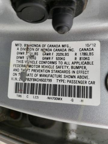 Photo 10 from auction – 2012 HONDA CIVIC EX with VIN 2HGFB2F84CH602799