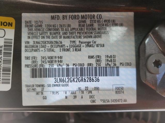 Photo 10 from auction – 2016 LINCOLN MKZ with VIN 3LN6L2GK2GR628636