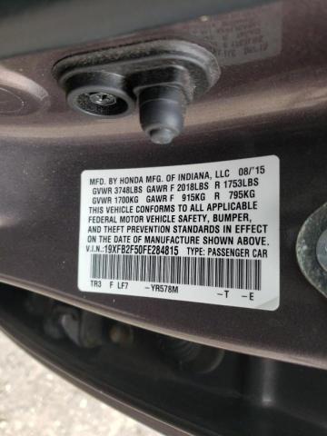 Photo 10 from auction – 2015 HONDA CIVIC LX with VIN 19XFB2F50FE284815
