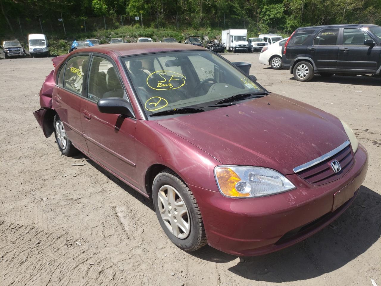 HONDA CIVIC 2003 con VIN 2HGES16543H609554 - Foto de la subasta