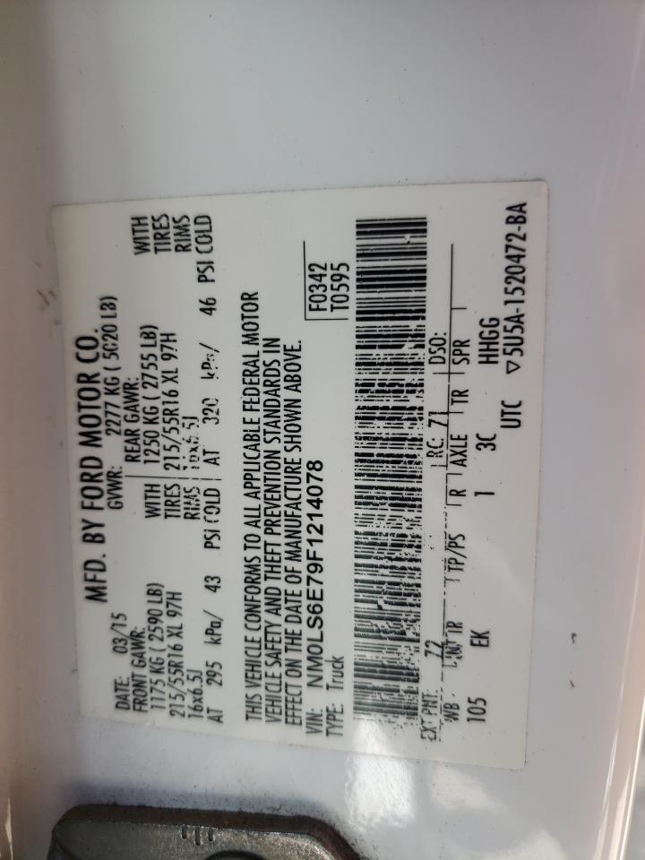 Photo 10 from auction – 2015 FORD TRANSIT CO with VIN NM0LS6E79F1214078