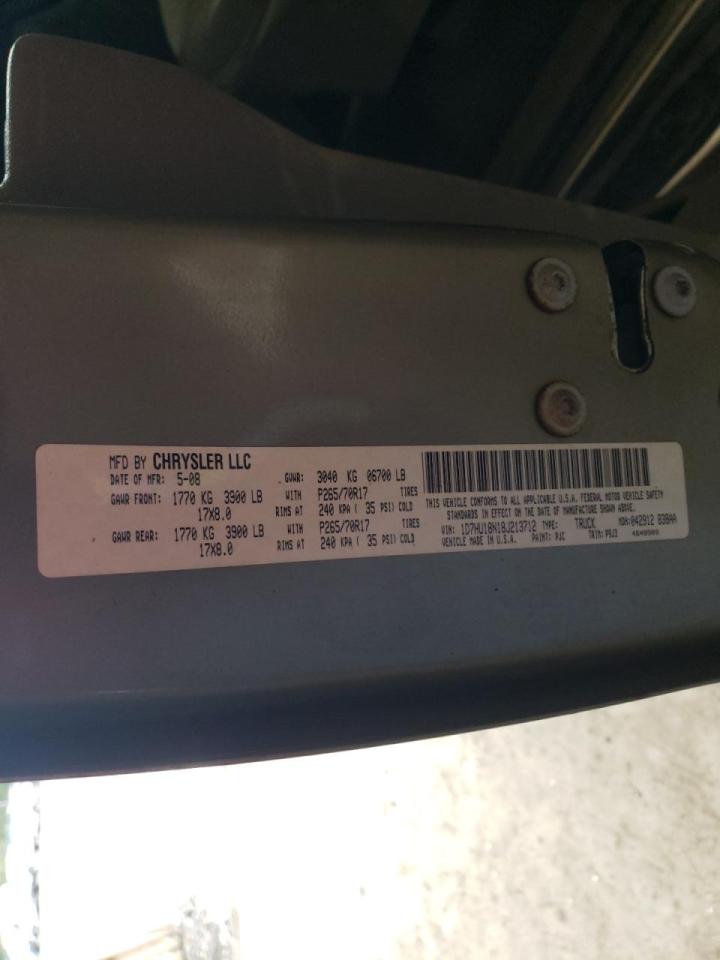 Photo 10 from auction – 2008 DODGE RAM 1500 S with VIN 1D7HU18N18J213712