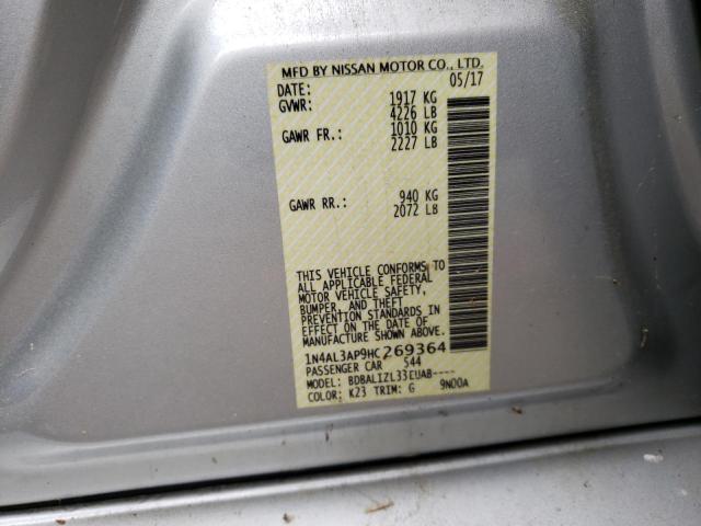 Photo 9 from auction – 2017 NISSAN ALTIMA 2.5 with VIN 1N4AL3AP9HC269364