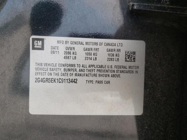 Photo 10 from auction – 2012 BUICK REGAL with VIN 2G4GR5EK1C9113442