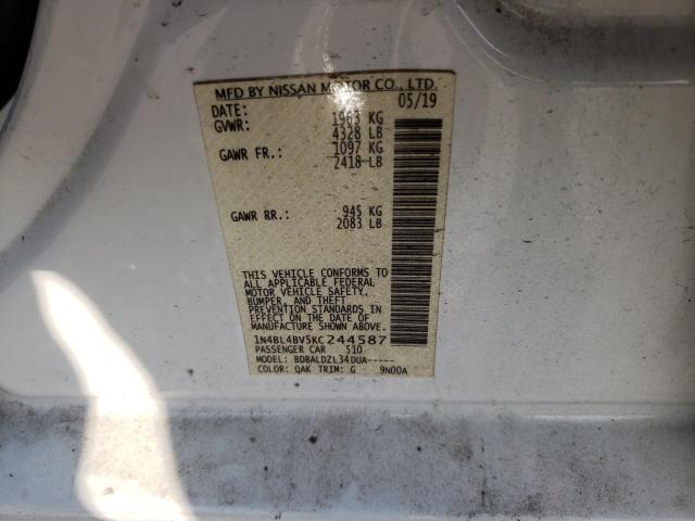 Photo 7 from auction – 2019 NISSAN ALTIMA S with VIN 1N4BL4BV5KC244587