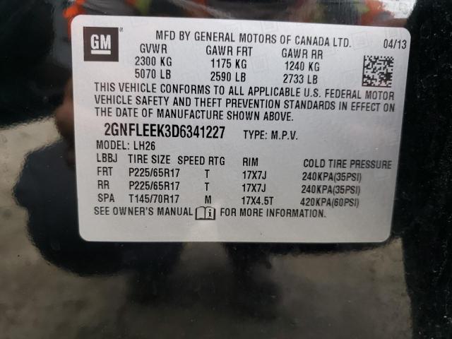 Photo 10 from auction – 2013 CHEVROLET EQUINOX LT with VIN 2GNFLEEK3D6341227