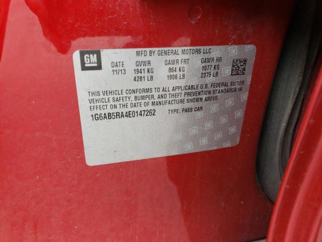 Photo 10 from auction – 2014 CADILLAC ATS LUXURY with VIN 1G6AB5RA4E0147262