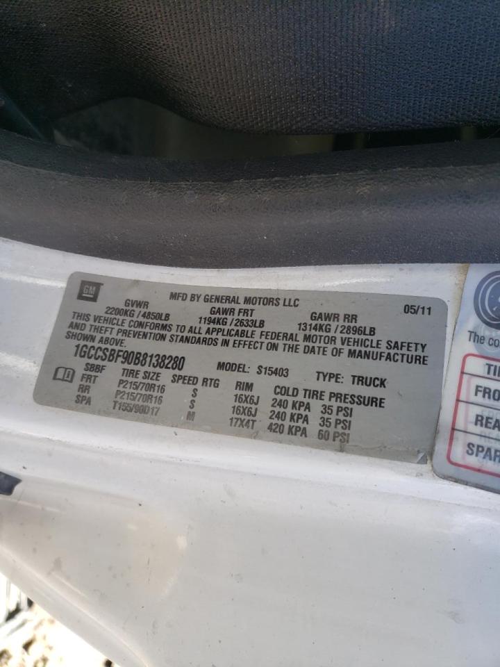 Photo 10 from auction – 2011 CHEVROLET COLORADO with VIN 1GCCSBF90B8138280