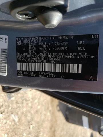 Photo 10 from auction – 2022 TOYOTA HIGHLANDER with VIN 5TDDZRBH1NS172119