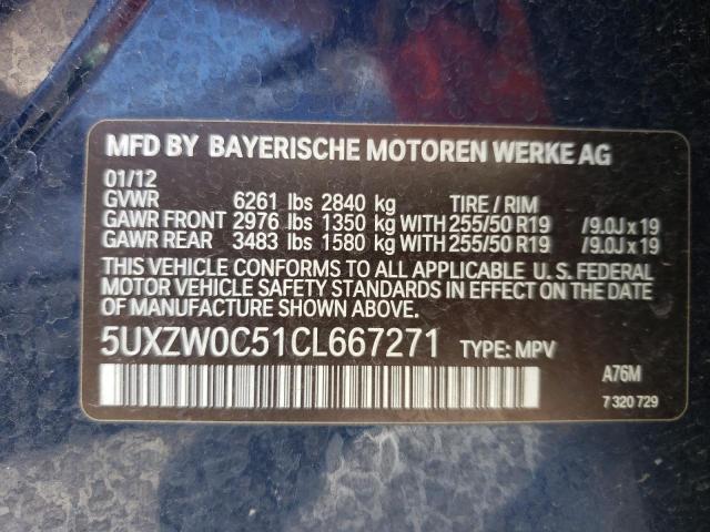 Photo 10 from auction – 2012 BMW X5 XDRIVE3 with VIN 5UXZW0C51CL667271