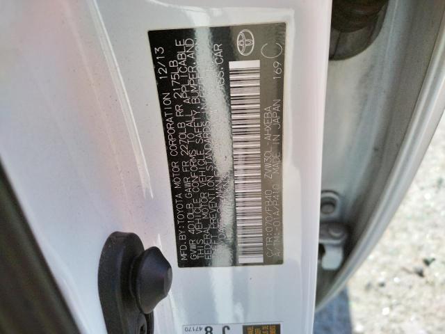 Photo 10 from auction – 2014 TOYOTA PRIUS with VIN JTDKN3DUXE1768532