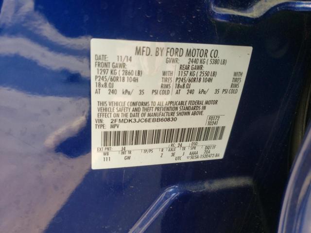 Photo 10 from auction – 2014 FORD EDGE SEL with VIN 2FMDK3JC6EBB60830