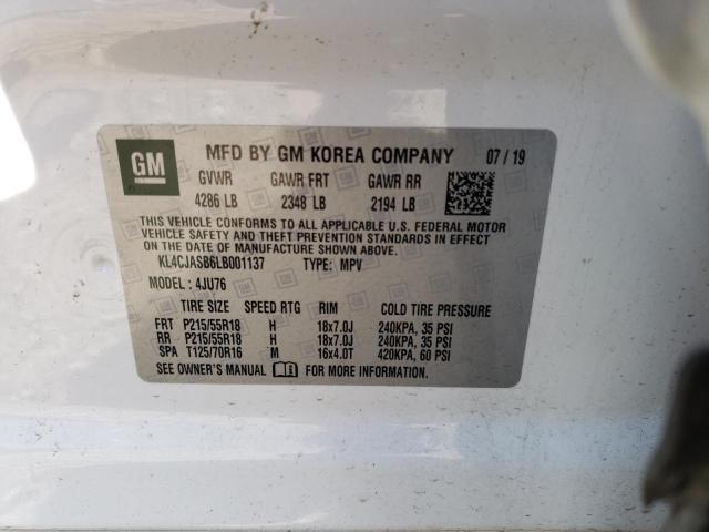 Photo 10 from auction – 2020 BUICK ENCORE PRE with VIN KL4CJASB6LB001137