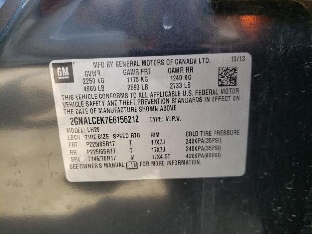 Photo 10 from auction – 2014 CHEVROLET EQUINOX LT with VIN 2GNALCEK7E6156212