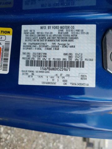 Photo 10 from auction – 2017 FORD MUSTANG with VIN 1FA6P8AM0H5224671