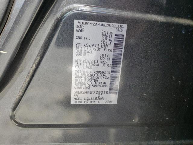 Zdjęcie 10 z aukcji – 2014 NISSAN PATHFINDER z VIN 5N1AR2MN4EC729258