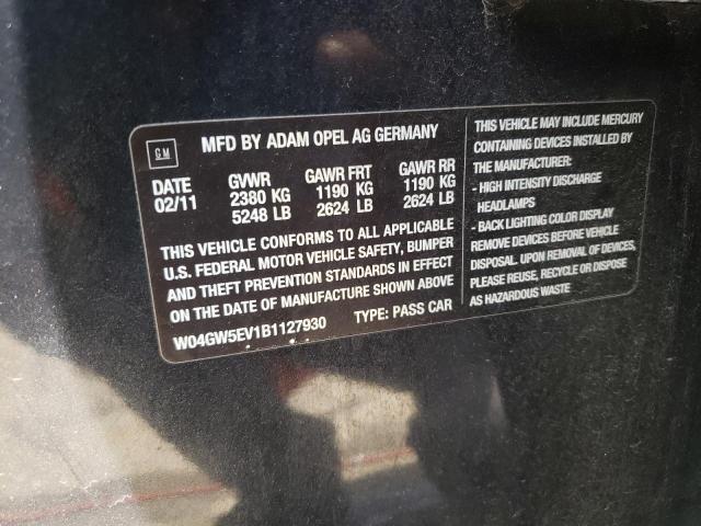 Photo 10 from auction – 2011 BUICK REGAL CXL with VIN W04GW5EV1B1127930