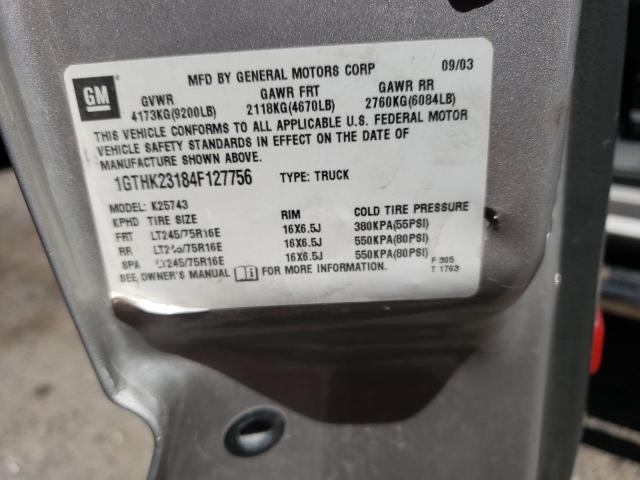 Photo 10 from auction – 2004 GMC SIERRA K25 with VIN 1GTHK23184F127756
