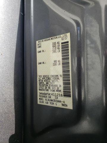 Photo 10 from auction – 2017 NISSAN MAXIMA 3.5 with VIN 1N4AA6AP5HC411216
