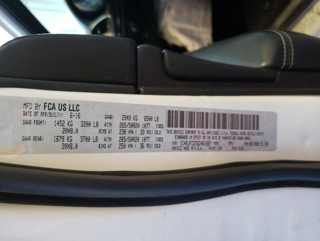 Photo 10 from auction – 2016 JEEP GRAND CHER with VIN 1C4RJFCG7GC461897