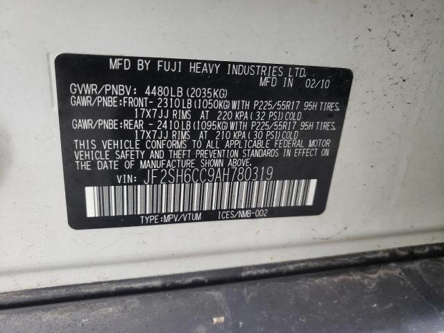 Photo 10 from auction – 2010 SUBARU FORESTER 2 with VIN JF2SH6CC9AH780319