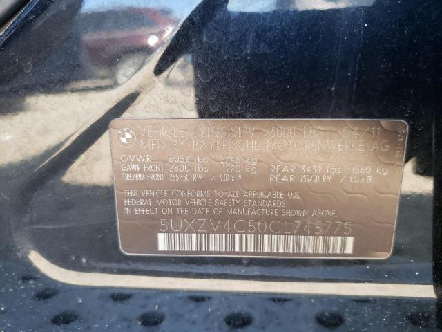 Photo 10 from auction – 2012 BMW X5 XDRIVE3 with VIN 5UXZV4C50CL745775